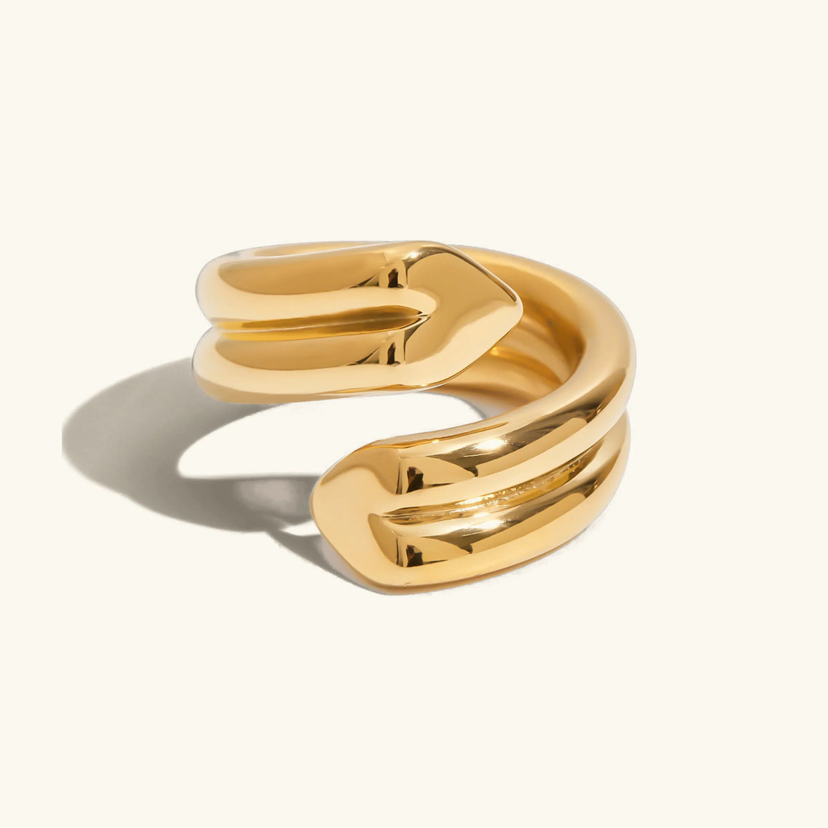 [AuraEcho]Tara Heart Twist Gold Ring