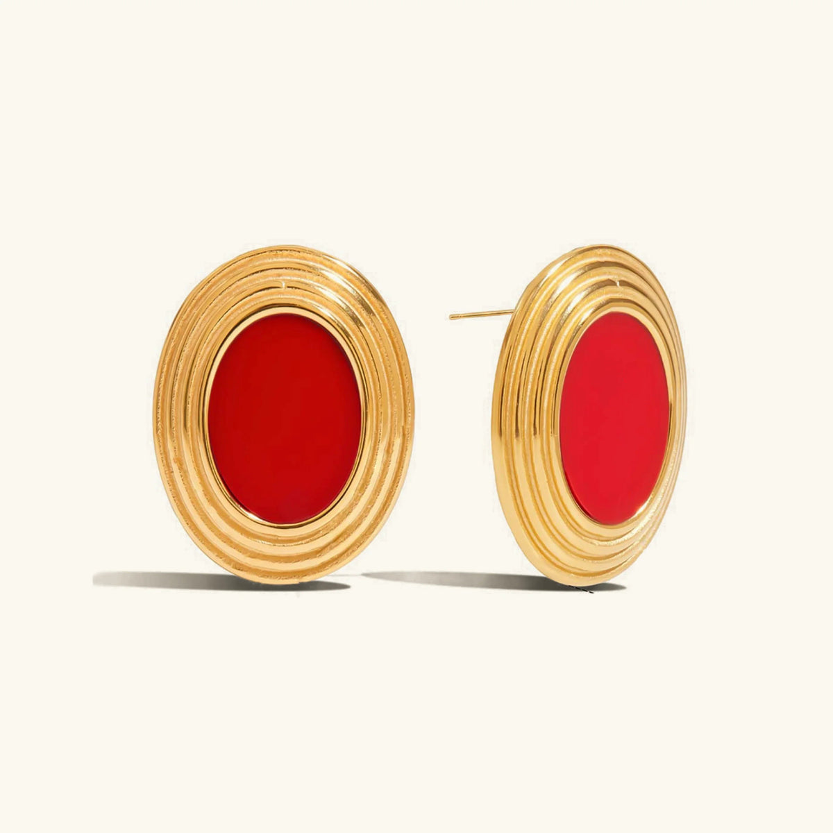 [AuraEcho]Ruthie Gold Enamel Earrings