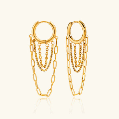 [AuraEcho]Alaina Link Chain Hoops