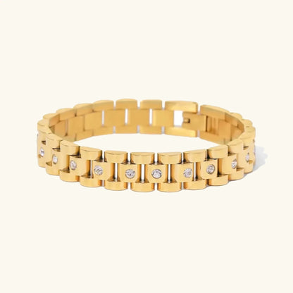 [AuraEcho]Gold Watchband Bracelet
