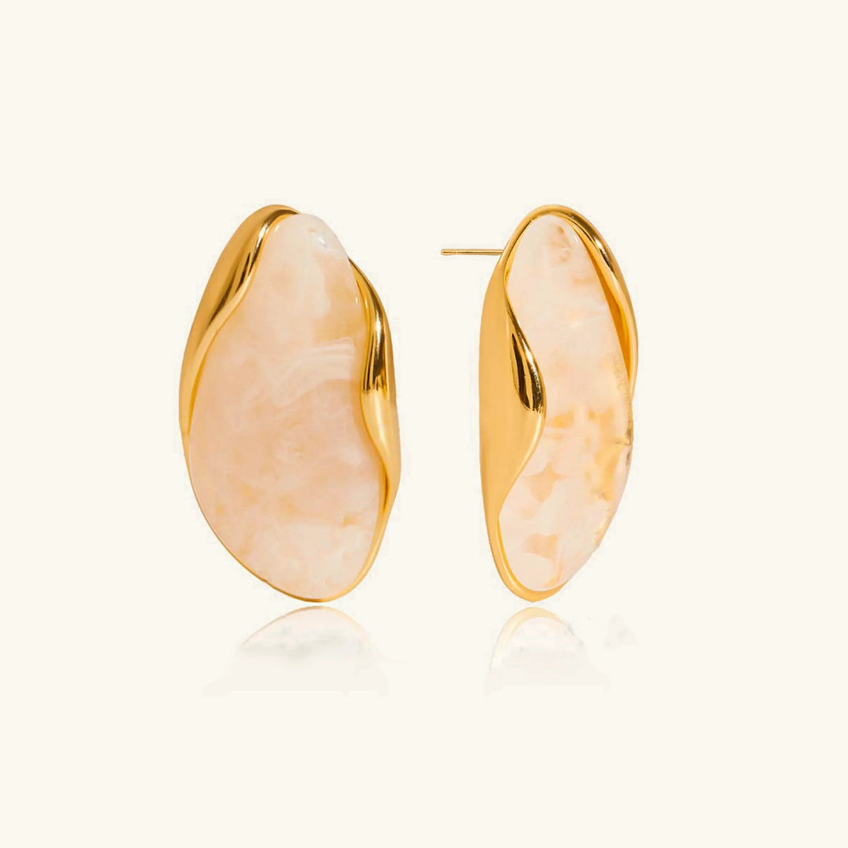 [AuraEcho]Amelise Polished Gemstone Earrings