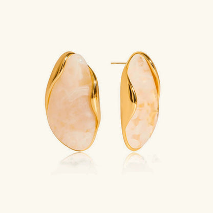 [AuraEcho]Amelise Polished Gemstone Earrings