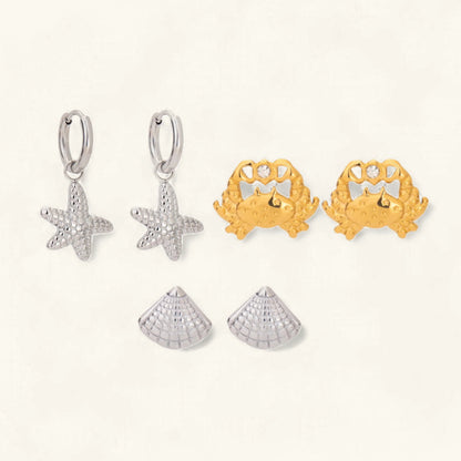 [AuraEcho]Cheyenne Seaside Essential Earrings Bundle