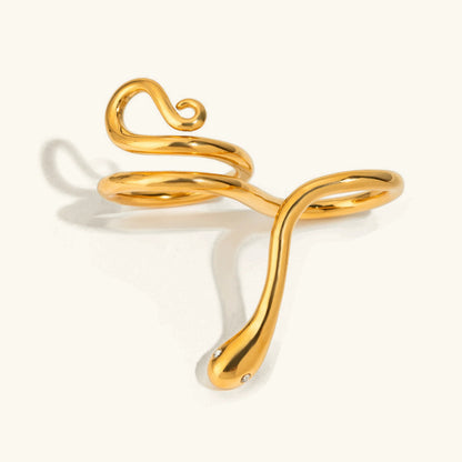 [AuraEcho]Gemmie Golden Snake Ring