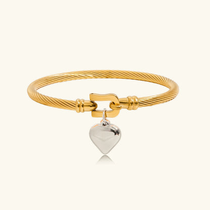 [AuraEcho]Solenne Twisted Band Gold Bracelet