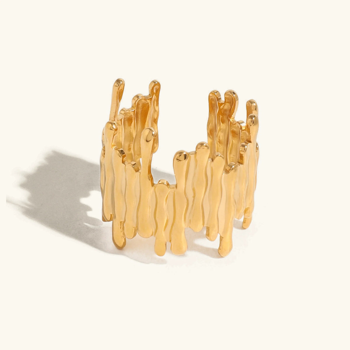 [AuraEcho]Zoella Abstract Gold Ring