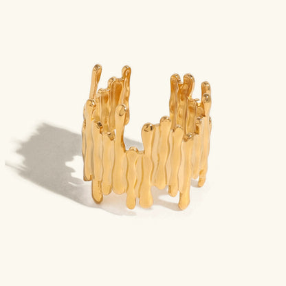 [AuraEcho]Zoella Abstract Gold Ring