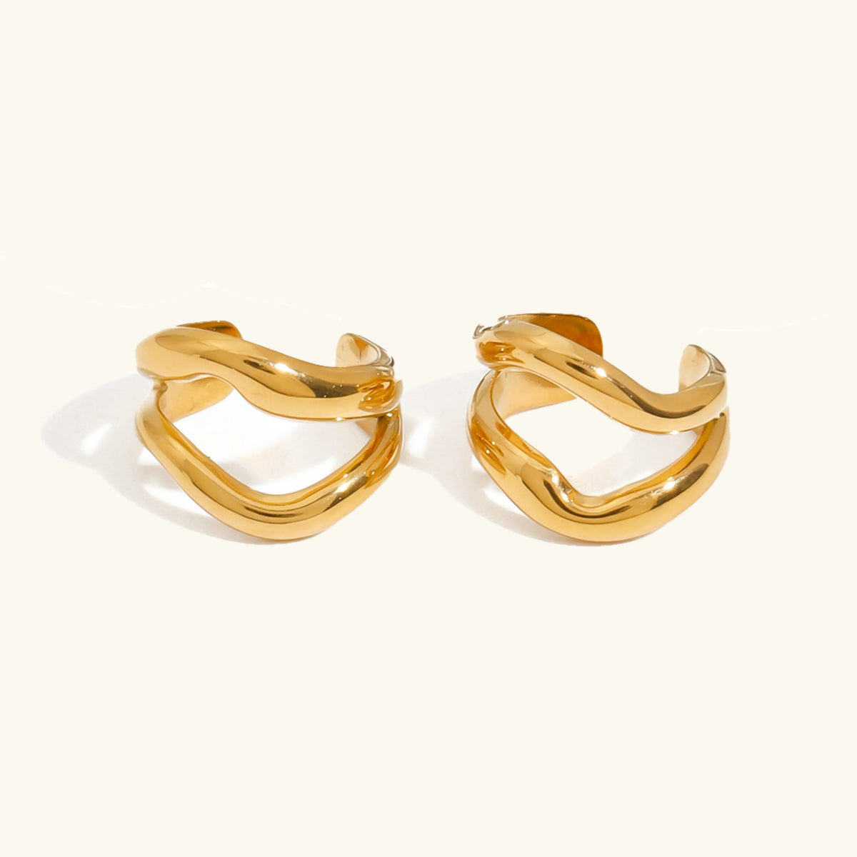 [AuraEcho]Rosiel Gold Ear Cuff Earrings