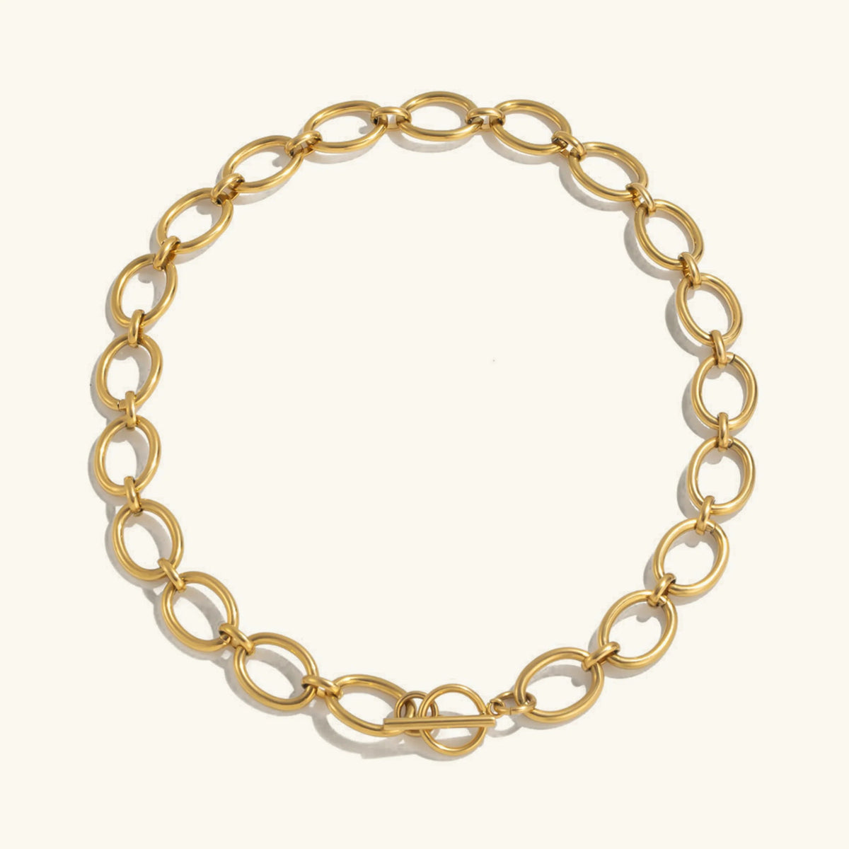 [AuraEcho]Cielle Chunky Gold Chain Necklace
