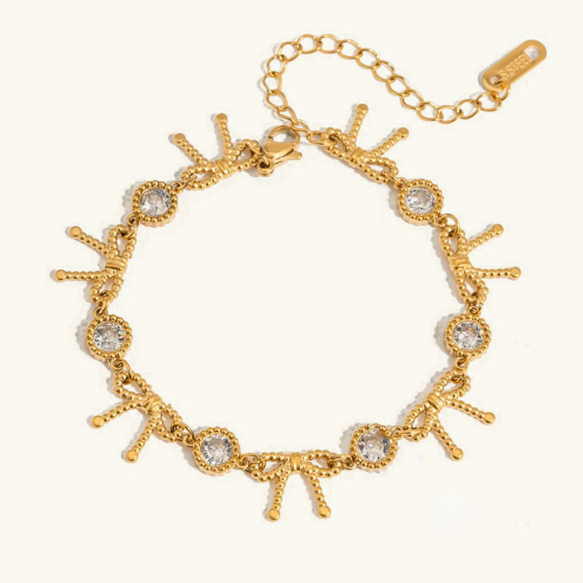 [AuraEcho]Honora Ribbon Knot Diamond Bracelet