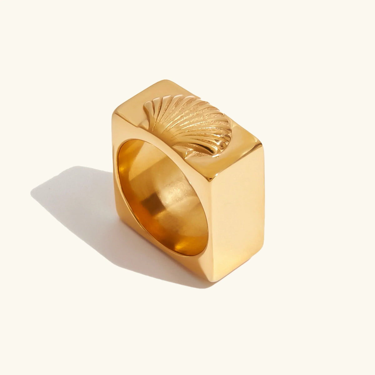[AuraEcho]Carlotta Geometric Shell Ring