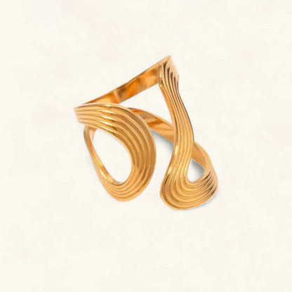 [AuraEcho]Vivi Twisted Band Gold Ring