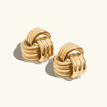 [AuraEcho]Avielle Chunky Gold Knot Earrings