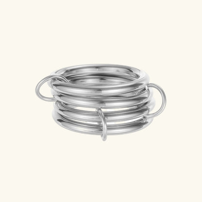 [AuraEcho]Alexandria Two-Tone Stacked Ring