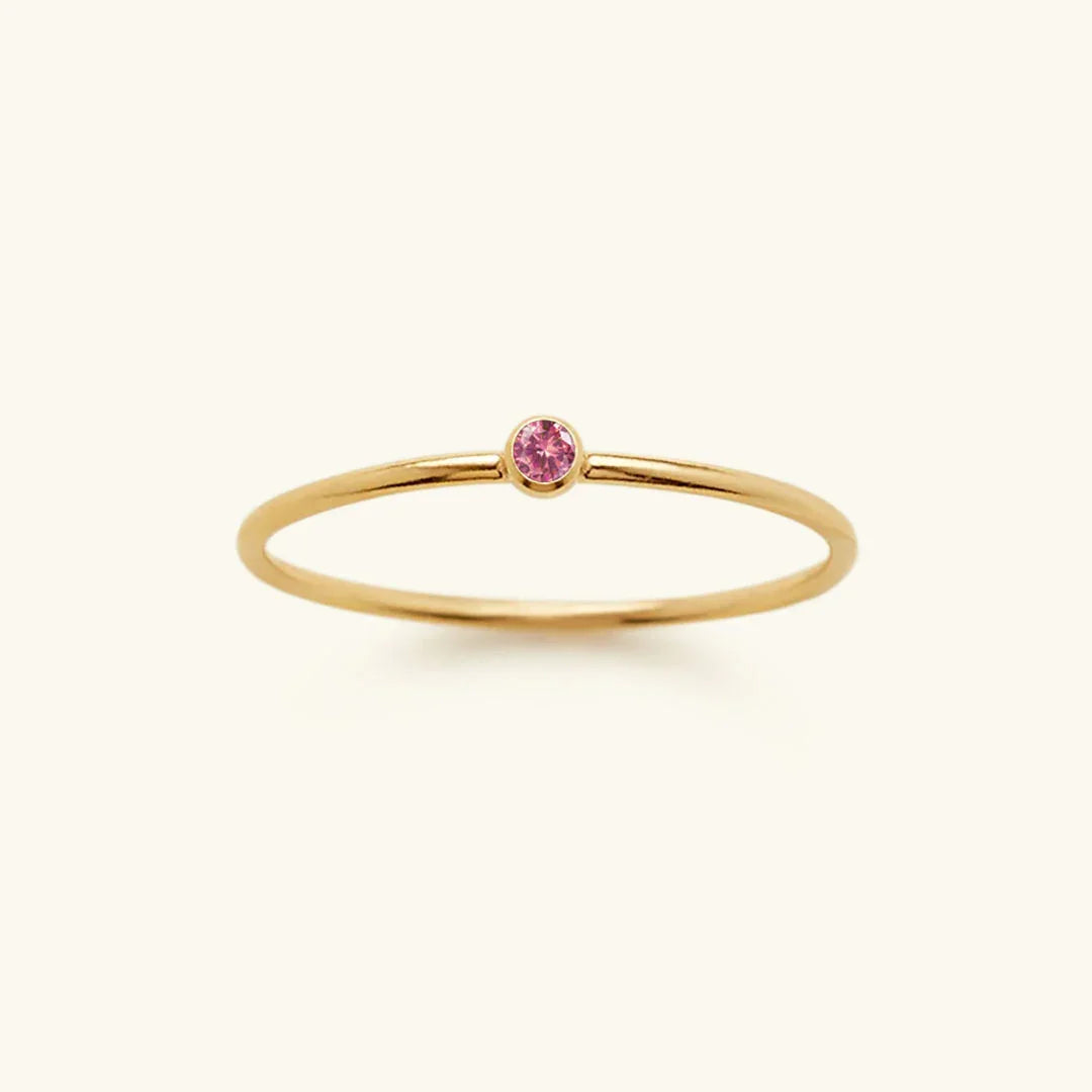 [AuraEcho]Amelia Birthstone Stacker Ring