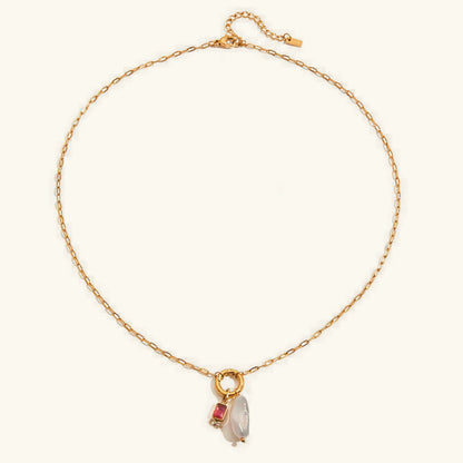 [AuraEcho]Caitlin Birthstone Pearl Necklace