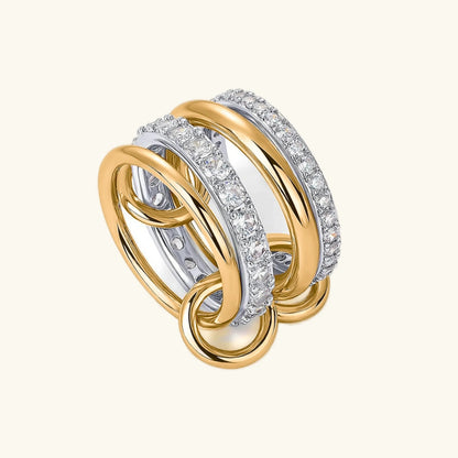 [AuraEcho]Juno Stacked Diamond Ring