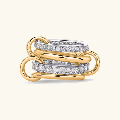 [AuraEcho]Juno Stacked Diamond Ring