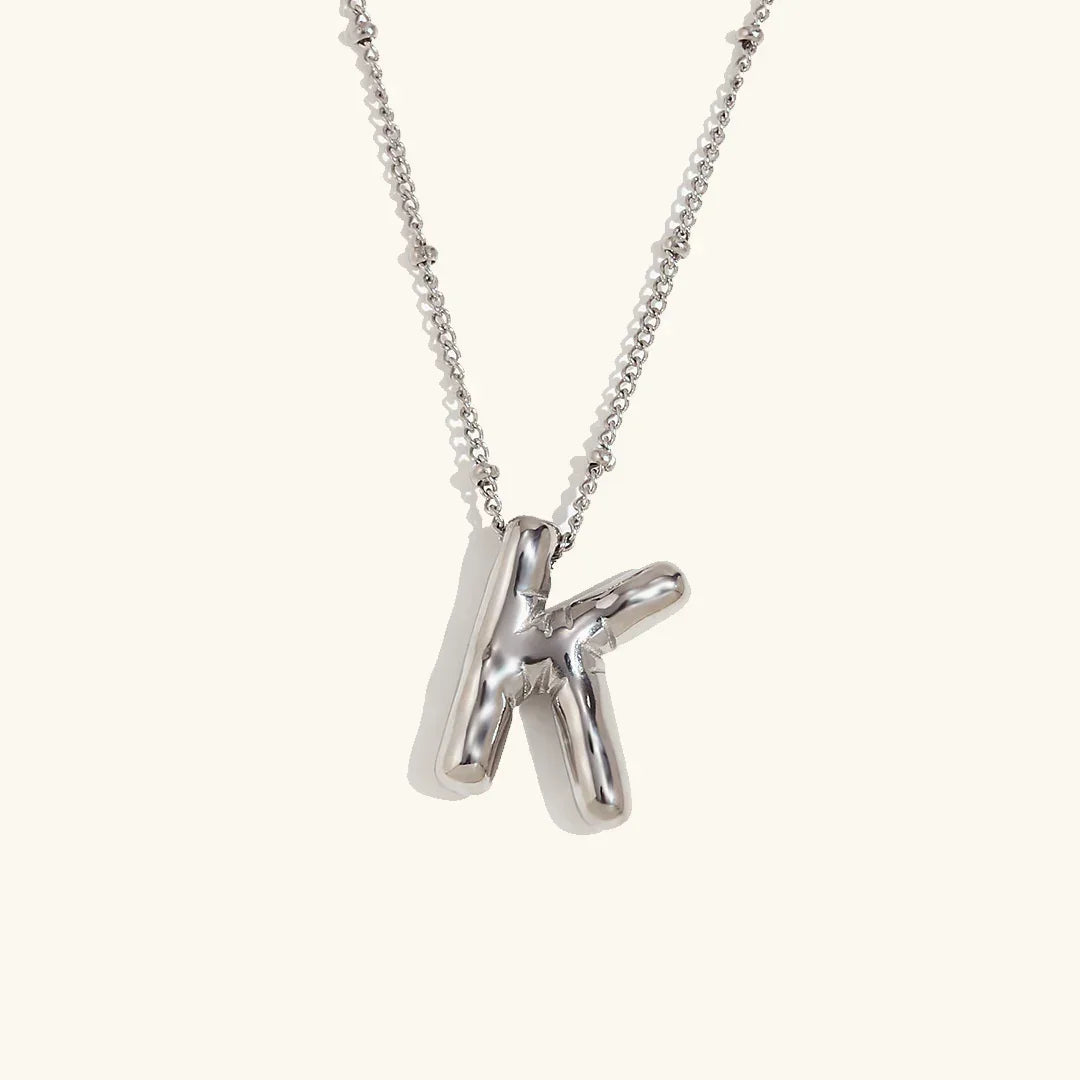 [AuraEcho]Balloon Gold Initial Necklace