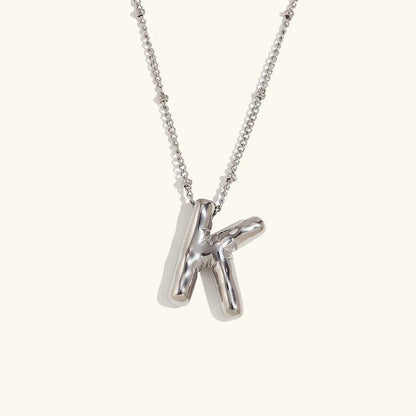 [AuraEcho]Balloon Gold Initial Necklace