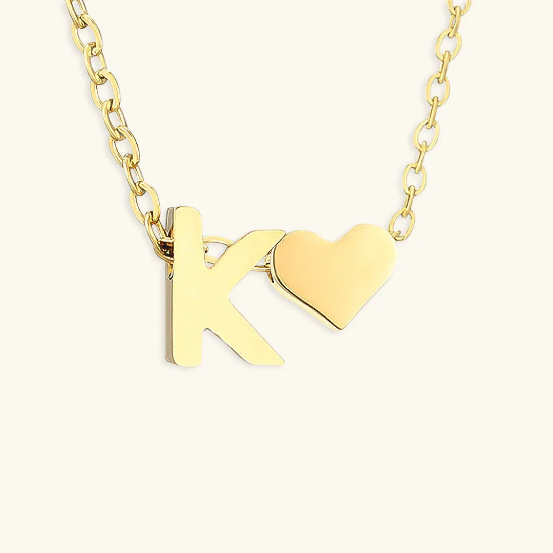 [AuraEcho]Ria Initial Letter Gold Necklace