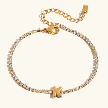 [AuraEcho]Avaria Bubble Letter Tennis Bracelet