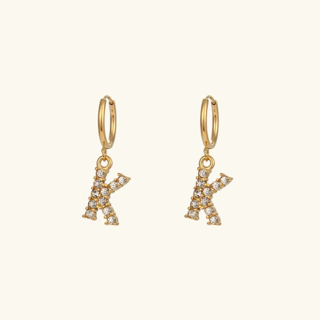 [AuraEcho]Wilhemina Initial Letter Earrings
