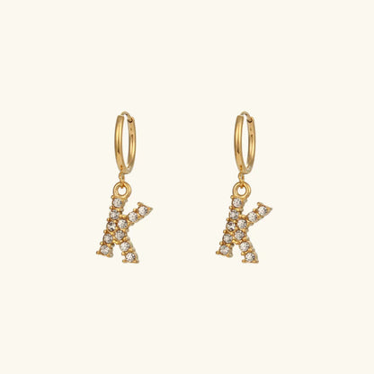 [AuraEcho]Wilhemina Initial Letter Earrings