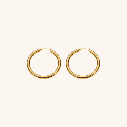 [AuraEcho]Wide Hoop Earrings