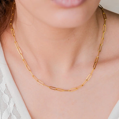 [AuraEcho]Lena Golden Chain Necklace