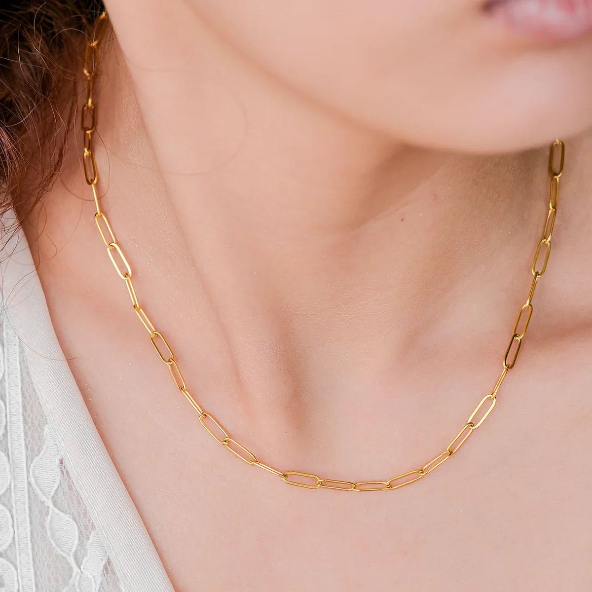 [AuraEcho]Lena Golden Chain Necklace