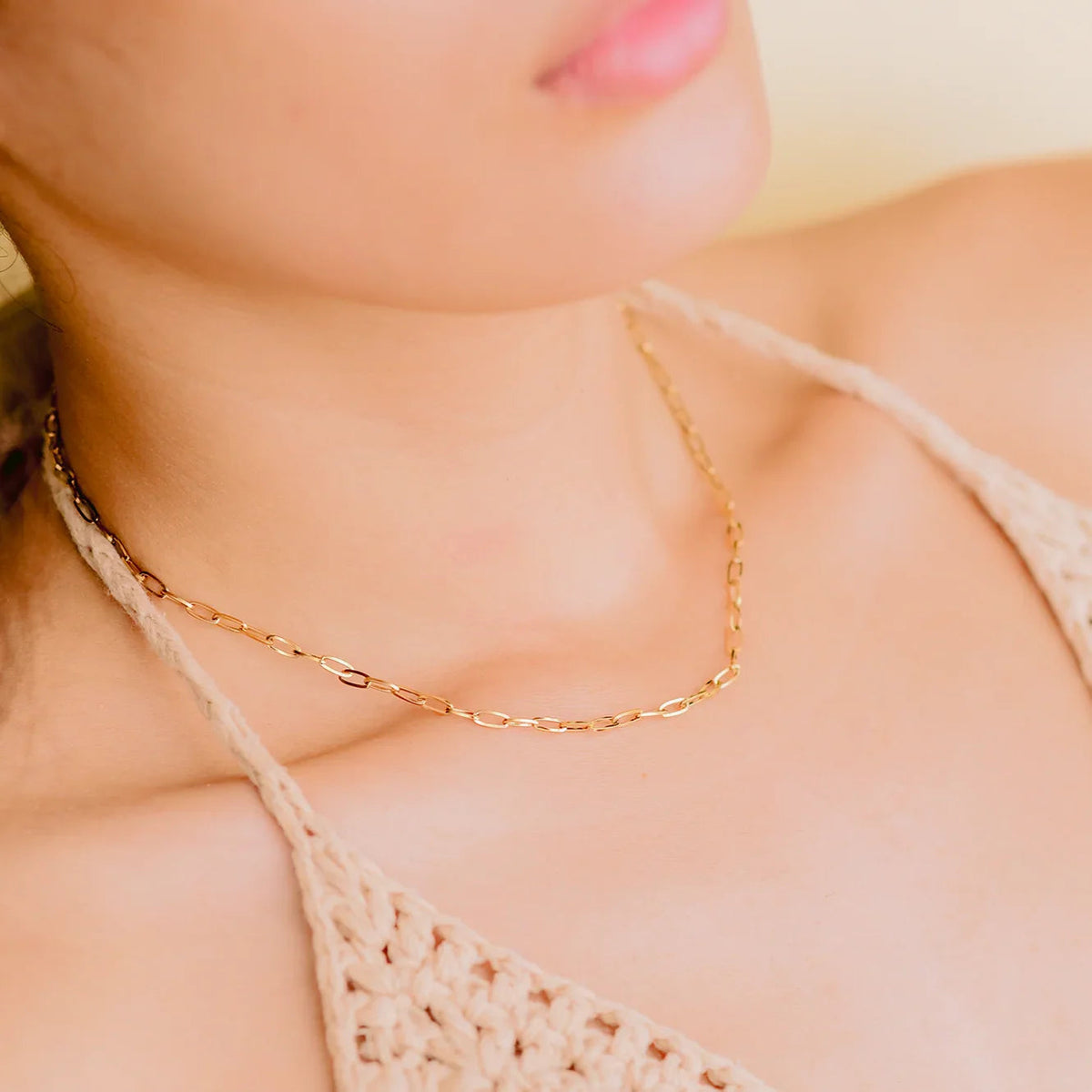 [AuraEcho]Lena Golden Chain Necklace
