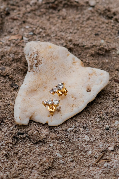 [AuraEcho]Lira Gold Earrings