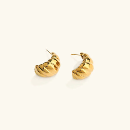 [AuraEcho]Lucina Gold Huggie Earrings