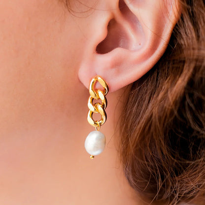 [AuraEcho]Lumina Pearl Earrings