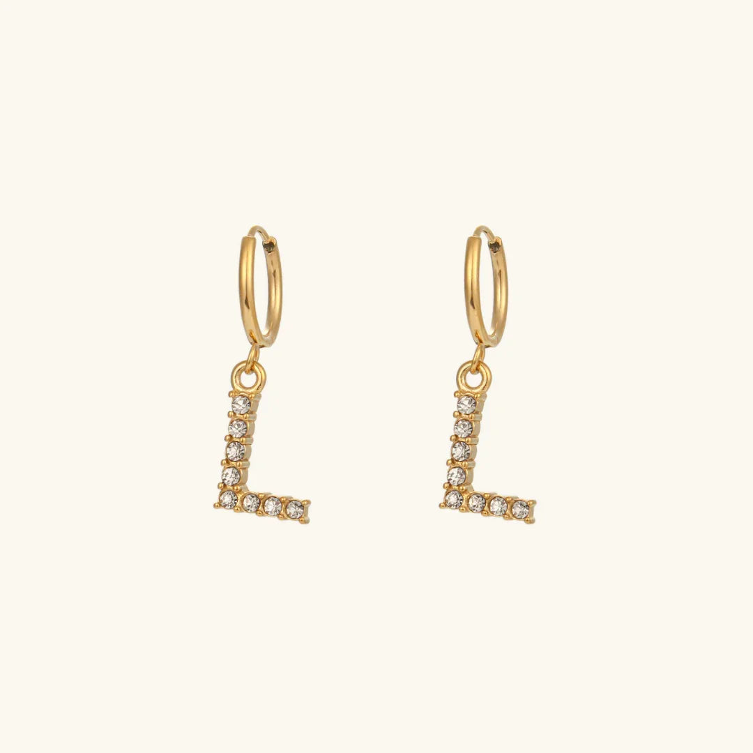 [AuraEcho]Wilhemina Initial Letter Earrings
