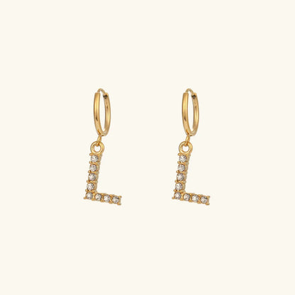 [AuraEcho]Wilhemina Initial Letter Earrings