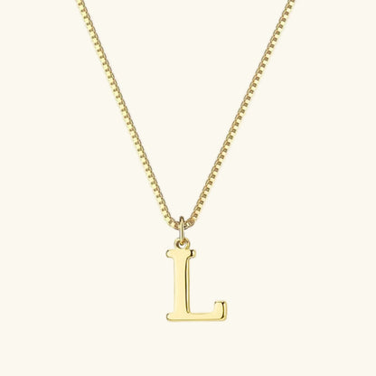 [AuraEcho]Therese Letter Initial Gold Necklace