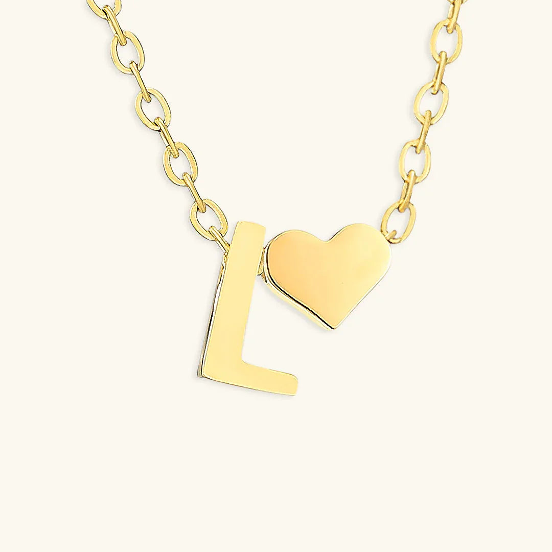 [AuraEcho]Ria Initial Letter Gold Necklace