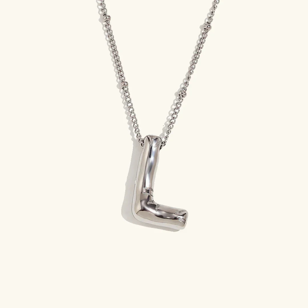 [AuraEcho]Balloon Gold Initial Necklace