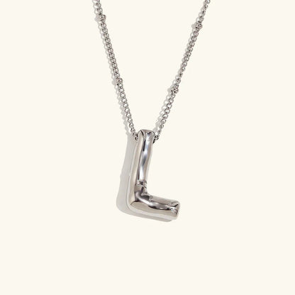 [AuraEcho]Balloon Gold Initial Necklace