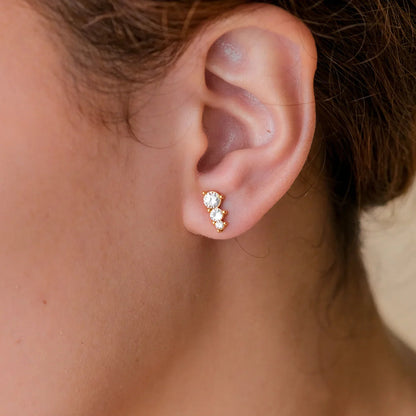 [AuraEcho]Lira Gold Earrings