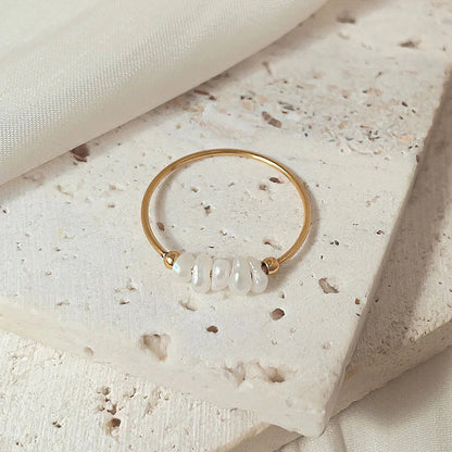 [AuraEcho]Magnolia Freshwater Pearl Gold Ring