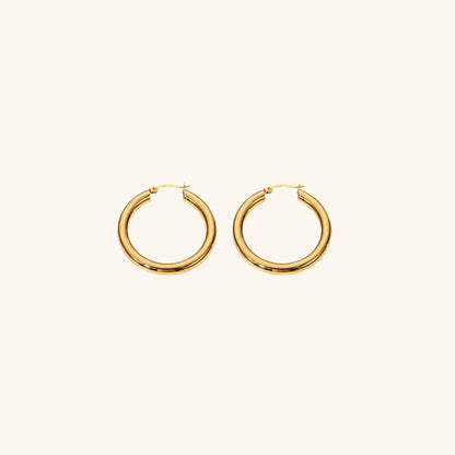 [AuraEcho]Wide Hoop Earrings