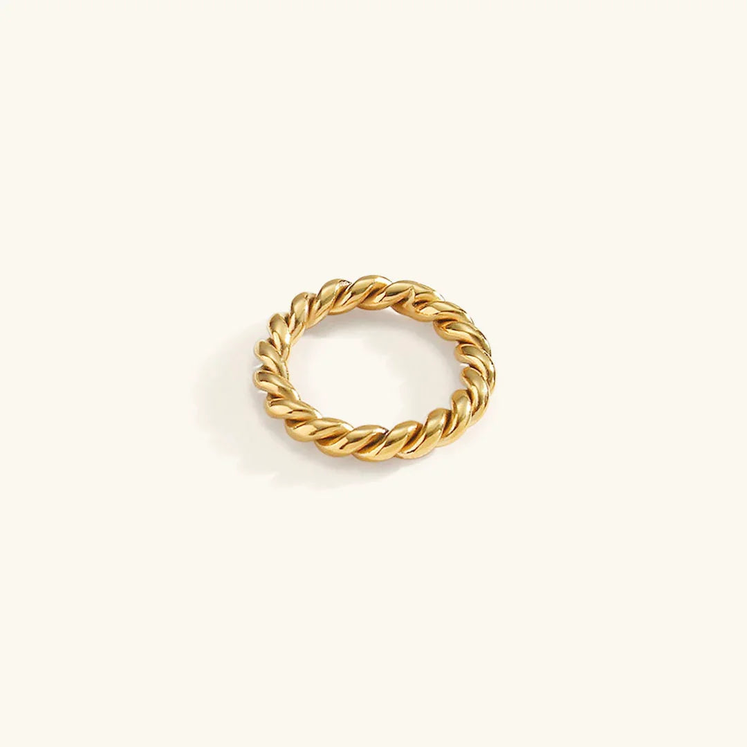 [AuraEcho]Melody Gold Twist Ring