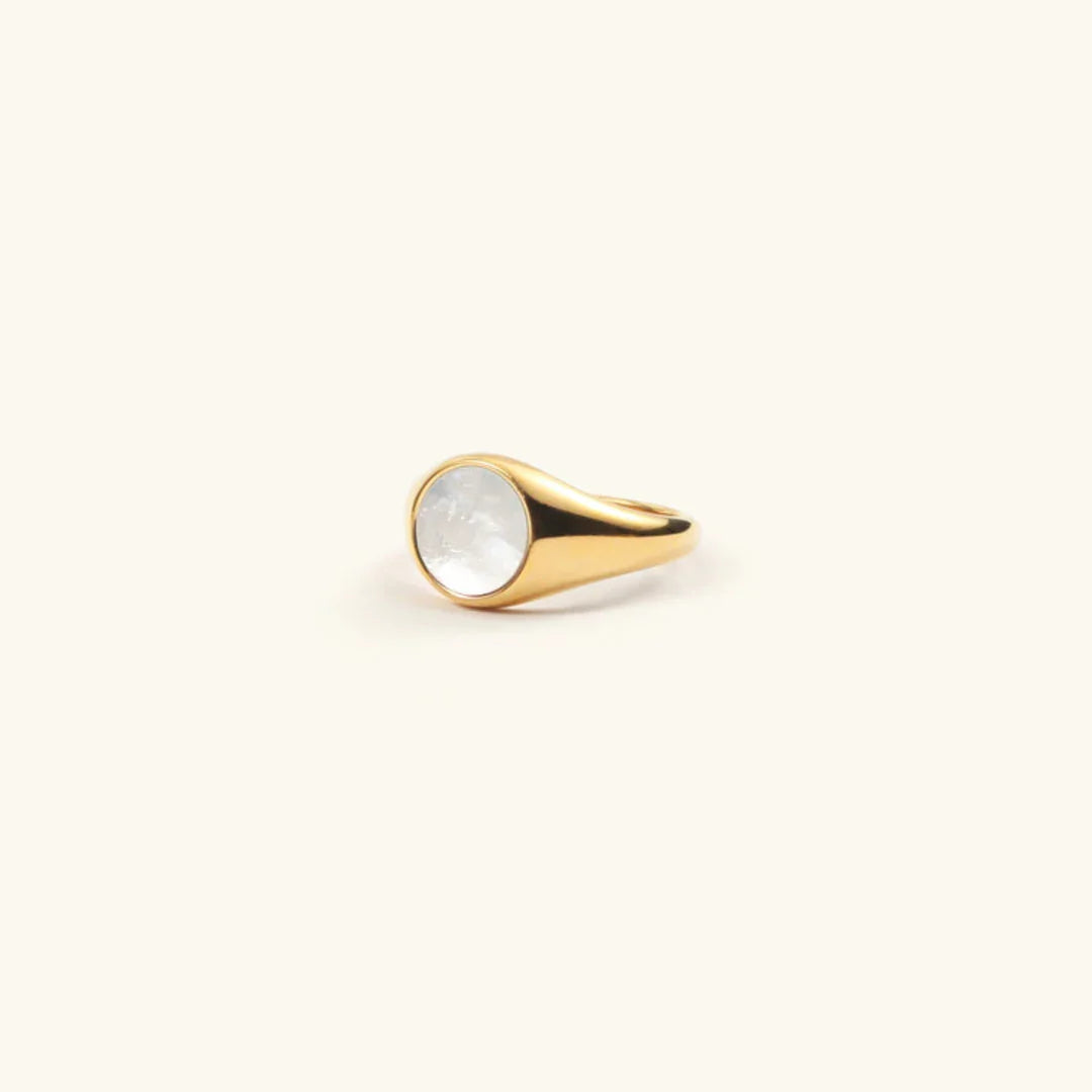[AuraEcho]Mother Of Pearl Gold Ring