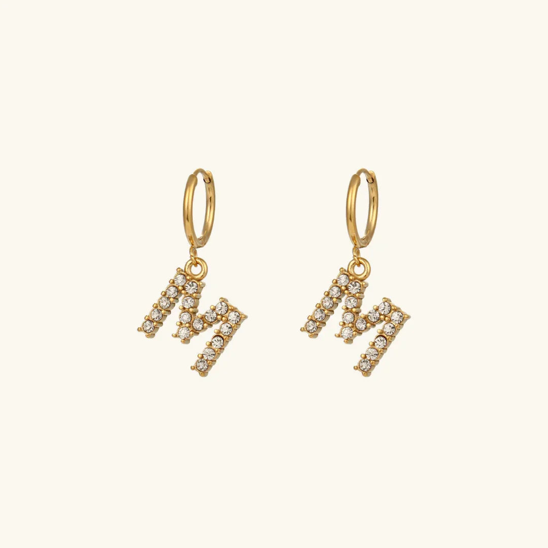 [AuraEcho]Wilhemina Initial Letter Earrings