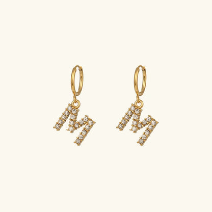 [AuraEcho]Wilhemina Initial Letter Earrings