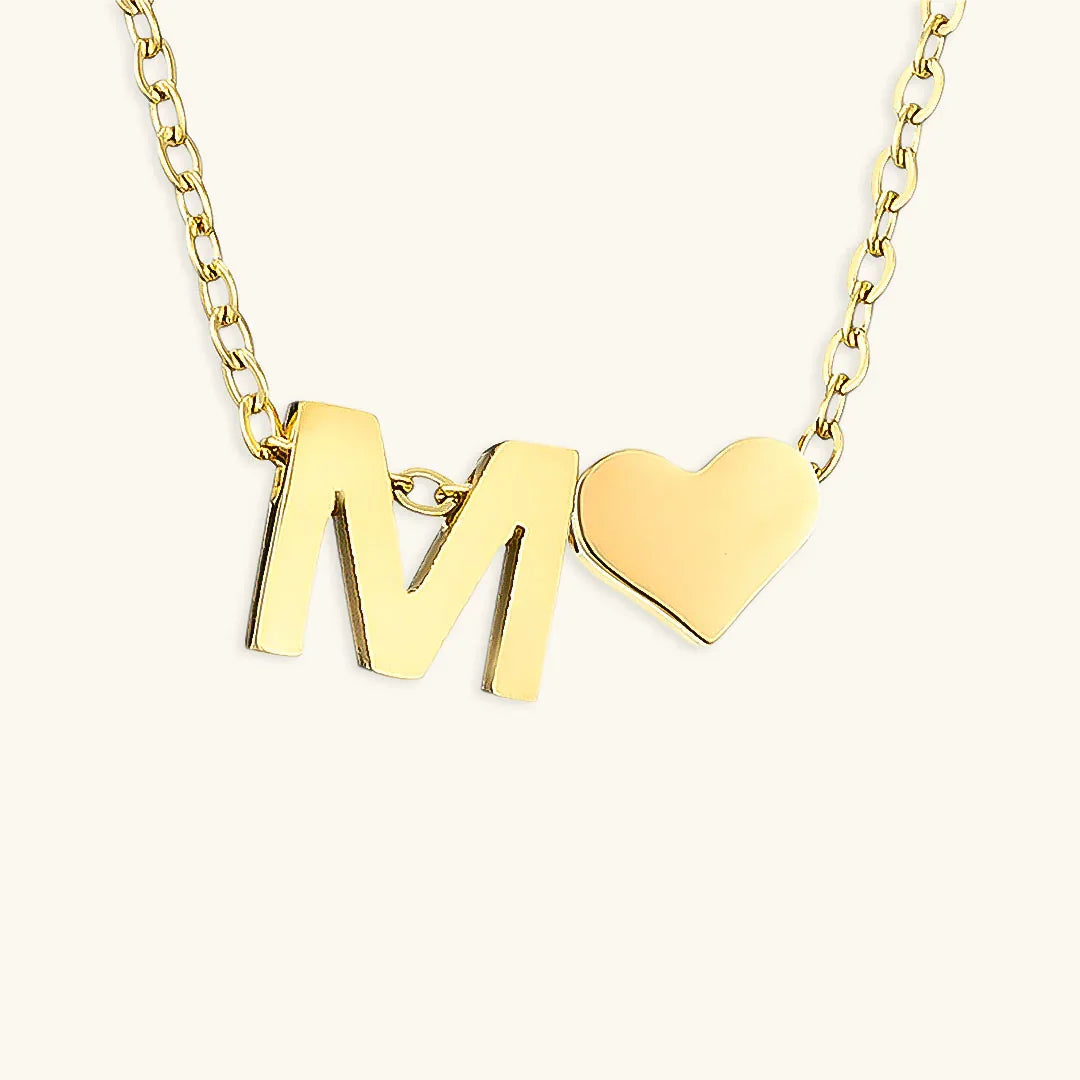 [AuraEcho]Ria Initial Letter Gold Necklace