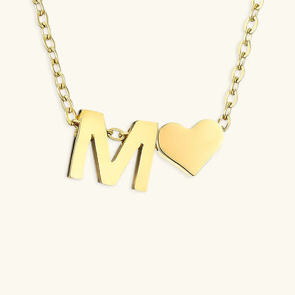 [AuraEcho]Ria Initial Letter Gold Necklace